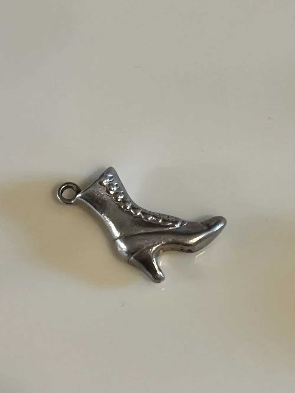 STERLING SILVER BRACELET CHARM OLD FASHIONED BOOT